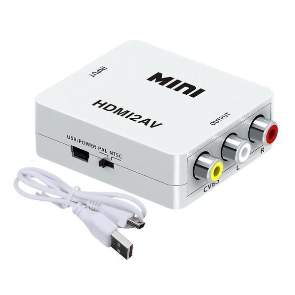 Conversor 1xHDMI Audio-Video Digital Para 3xRCA Audio-Video
