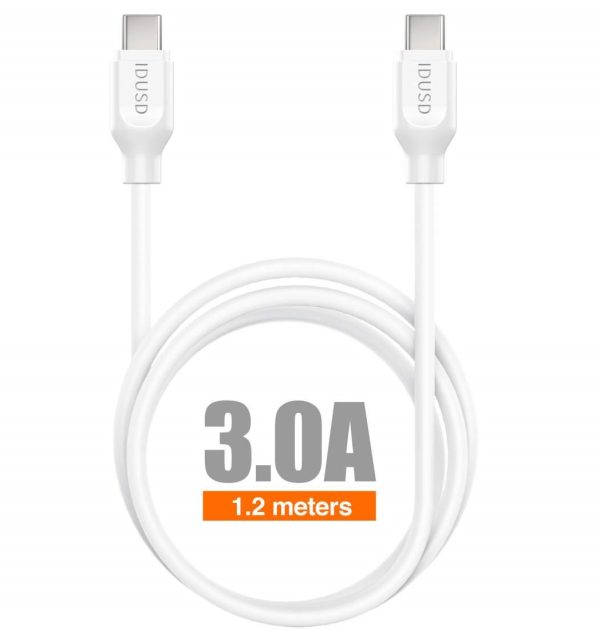 Cabo Type-C A Type-C 20W 3A 1.20Mts Branco Idusd