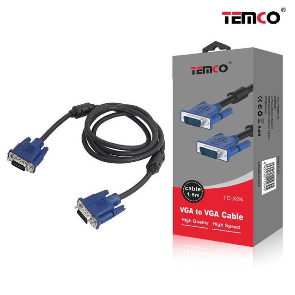 Cabo VGA M/M HDB15 1.5Mts Temco