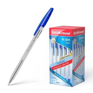Caixa 50 Esferográficas Classic Stick 1.0 Azul Erichkrause