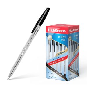 Caixa 50 Esferográficas Classic Stick 1.0 Preto Erichkrause