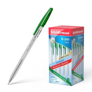 Caixa 50 Esferográficas Classic Stick 1.0 Verde Erichkrause