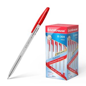 Caixa 50 Esferográficas Classic Stick 1.0 Vermelho Erichkrause