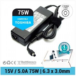 Carregador Comp. Toshiba 75W 15V/5.0A/6.0x3.0mm