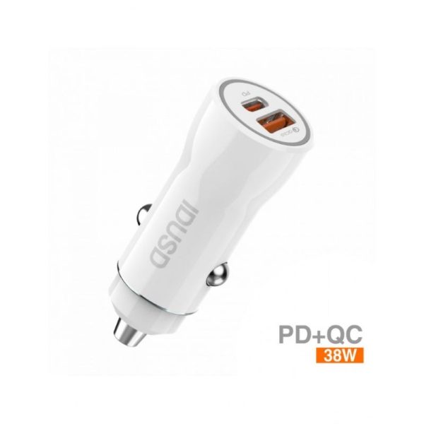 Carregador Isqueiro Eco PD+QC 1xUSB/1xType-C