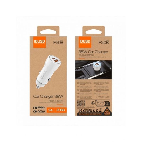 Carregador Isqueiro Eco PD+QC 1xUSB/1xType-C - Image 2
