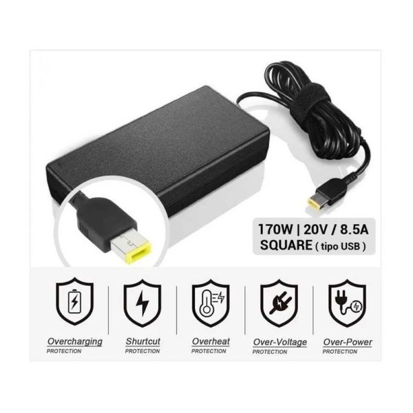 Carregador Comp. Lenovo 170W (20V/8.5A/SQUARE)