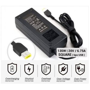 Carregador Comp. Lenovo 135W/20V/6.75A/Square