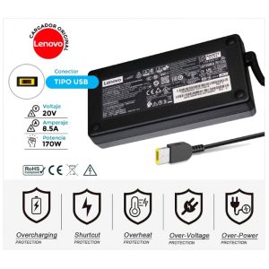 Carregador Original Lenovo 170W (20V/8.5A/SQUARE)