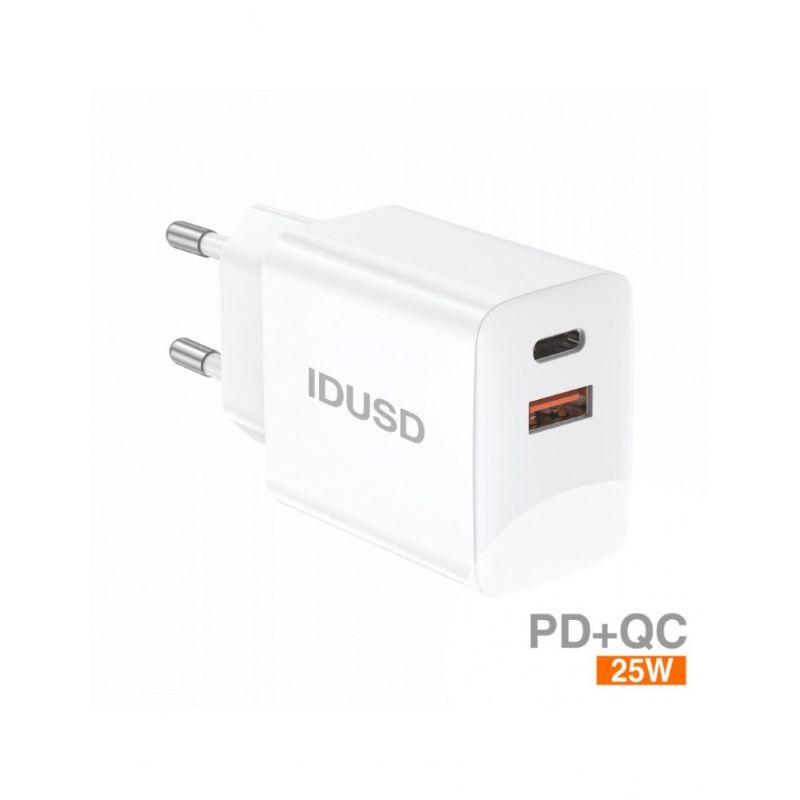 Carregador Parede PD+QC USB/Type-C 25W