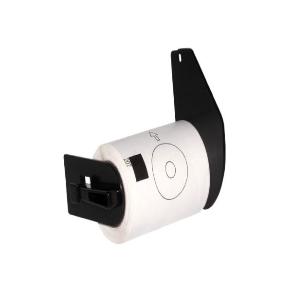 Rolo Térmico Comp. Brother (DK11207) Pré Cortadas Circulares para CD/DVD - 58mm 100 Unidades