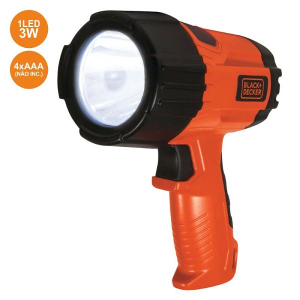 Lanterna 1 LED 3W Ergonómica C/ Punho 375LM Black Decker