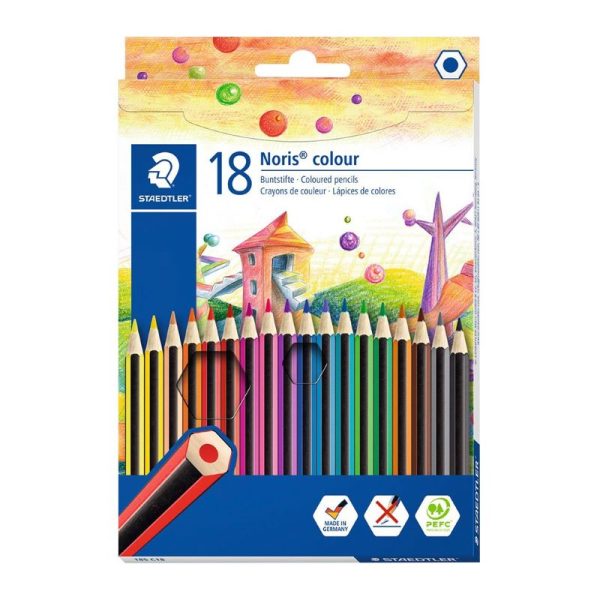 Caixa 18 Lápis Cor Longos STAEDTLER NORIS COLOUR (185 C18)