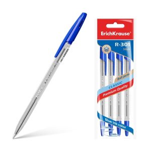 Pack de 4 Esferográficas Classic Stick 1.0 Azul Erichkrause