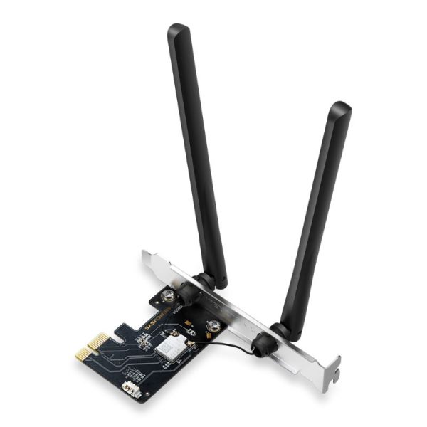 Placa de Rede AXE5400 Tri-Band WiFi 6E Bluetooth 5.2 PCIe Mercusys