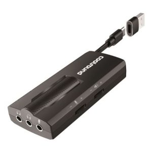 Placa Som Externa 7.1 USB-C C/ Adaptador USB Coolsound