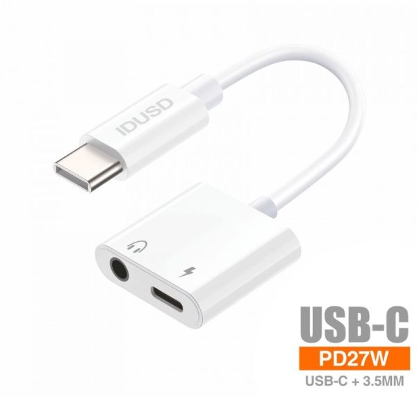 Adaptador Type-C A Type-C/Jack 3.5mm PD27W