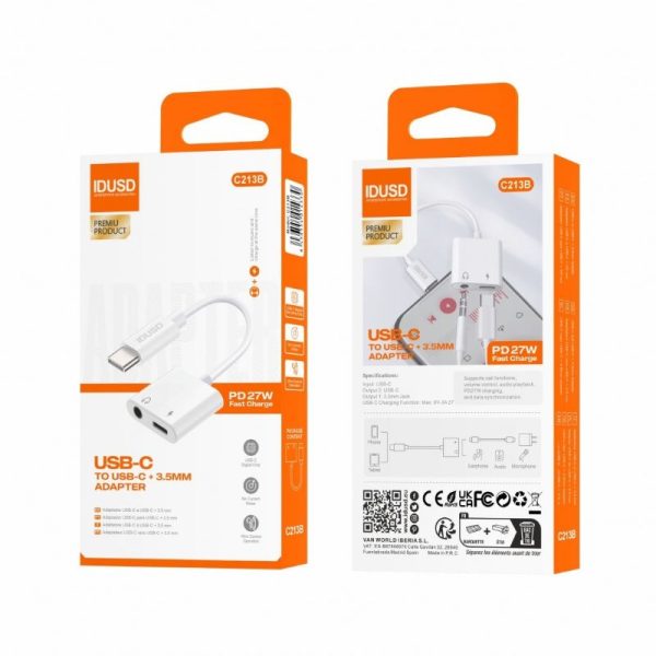 Adaptador Type-C A Type-C/Jack 3.5mm PD27W - Image 2