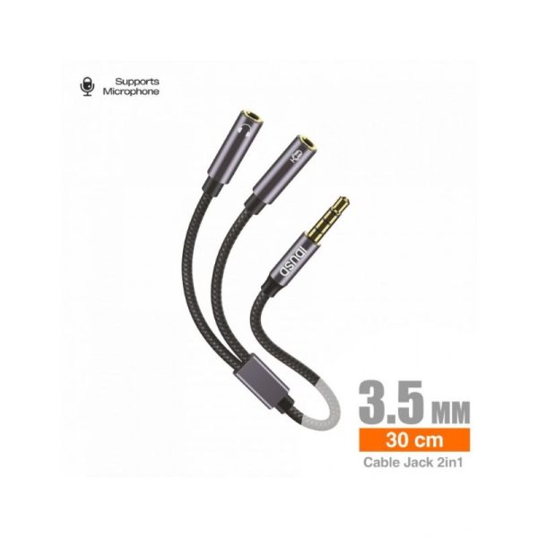 Adaptador Jack 3.5mm (M) Áudio Micro/Áudio (F)