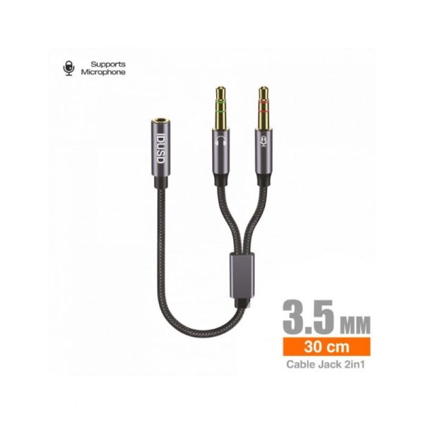 Adaptador Jack 3.5mm (F) Áudio Micro/Áudio (M)