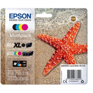 Multipack 4 Tinteiros Epson 603XL / 603 Originais – (C13T03A94010)