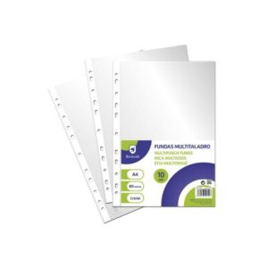 Pack 10 Capas (Micas) Multifuros A4 80 mícrones Bismark
