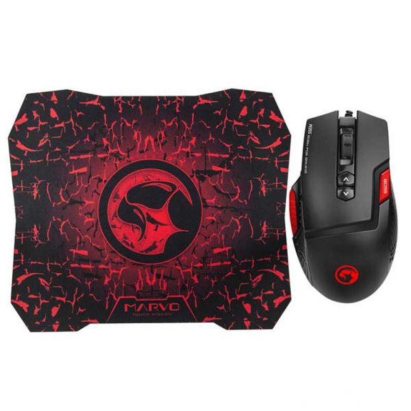 COMBO RATO + TAPETE GAMING SCORPION M355 +G1